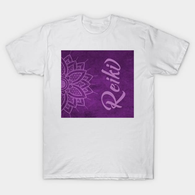 Reiki and Purple Mandala T-Shirt by Opus TShirt